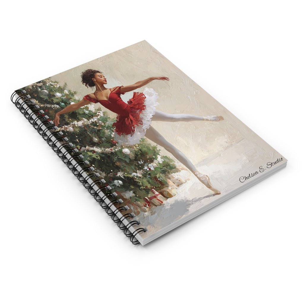 Ballet Christmas Spiral Notebook
