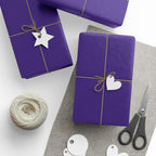 Christmas Wrapping Paper featuring solid nutcracker purple gift wrap made to coordinate with holiday decorations.