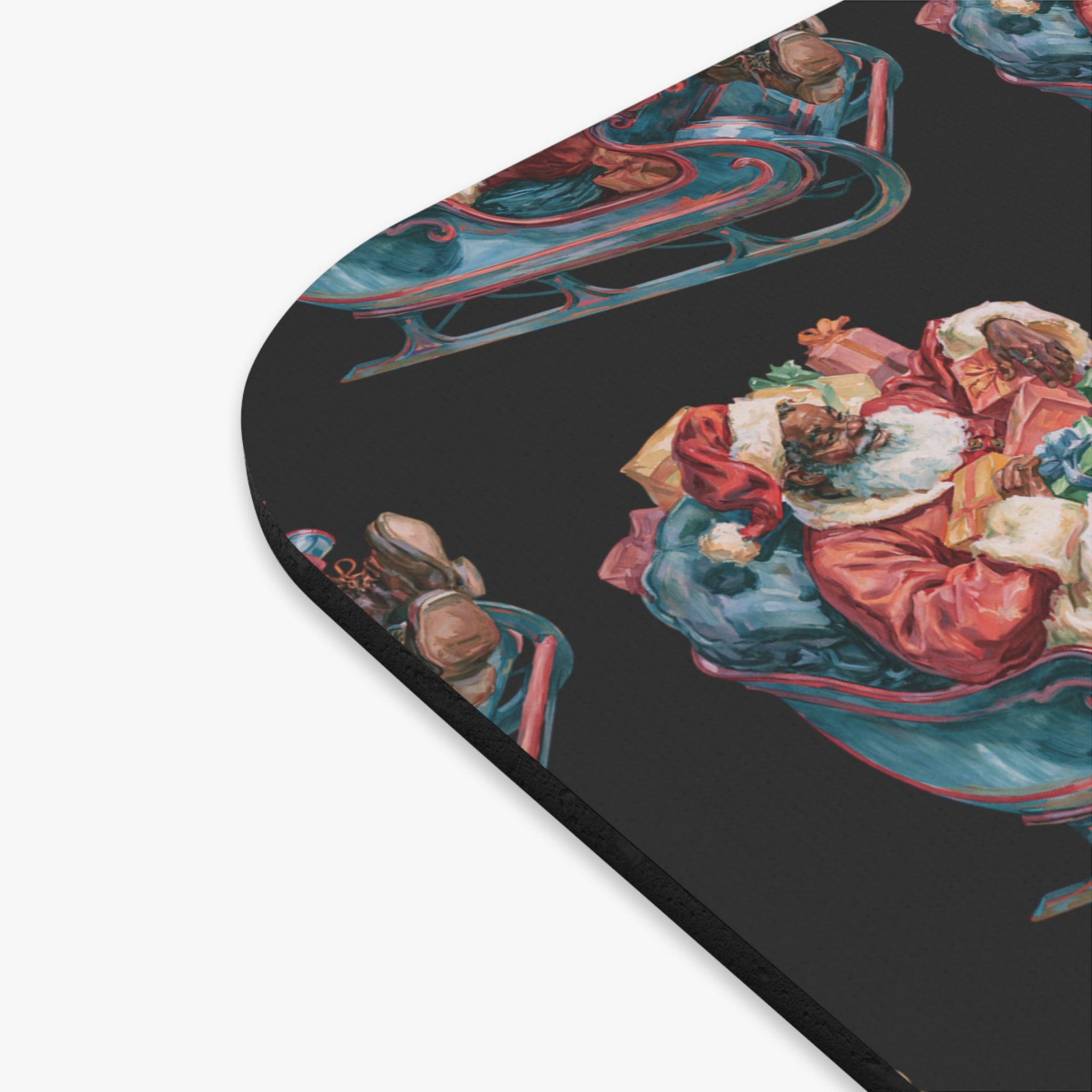 Copy of Vintage Santa Sleigh Mouse Pad — Retro Christmas Desk Mat