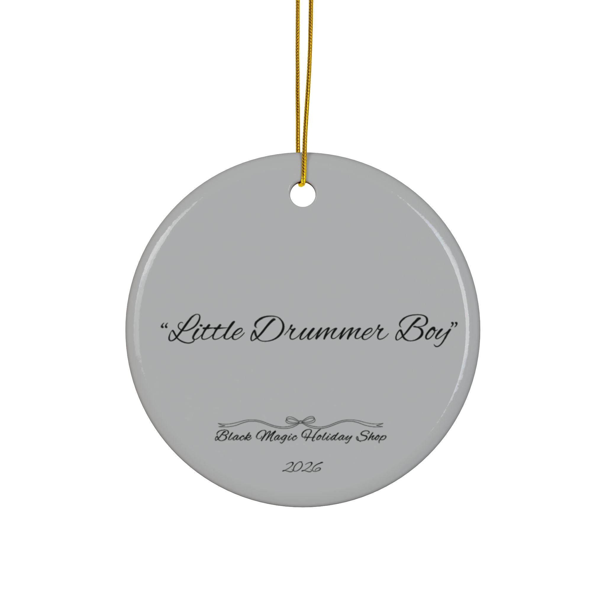 Christmas Ornament featuring a young Black drummer boy celebrating the Christmas story.