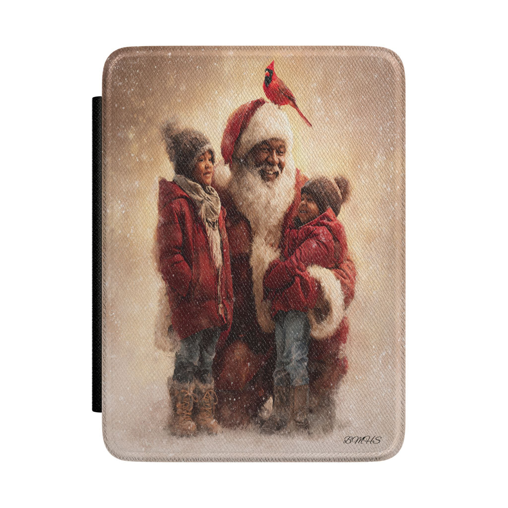 Kindle Case — Vintage Black Santa with Children Holiday E-Reader Cover