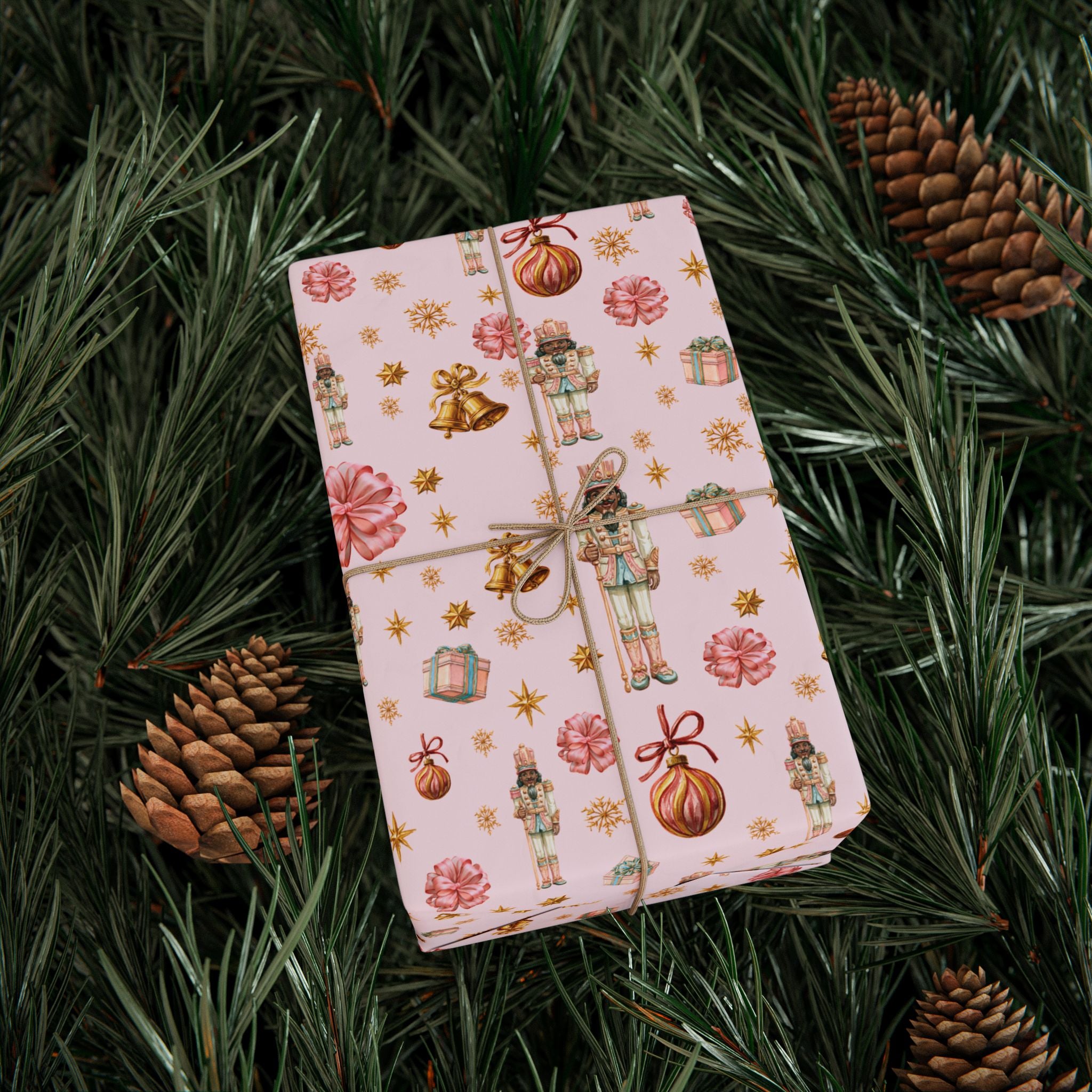 Pink Sugar Plum Nutcracker Gift Wrap