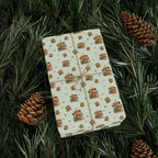 Christmas Wrapping Paper featuring vintage gospel carolers singing in a festive Christmas scene.
