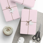 Christmas Wrapping Paper featuring solid nutcracker blush pink gift wrap made to coordinate with holiday decorations.