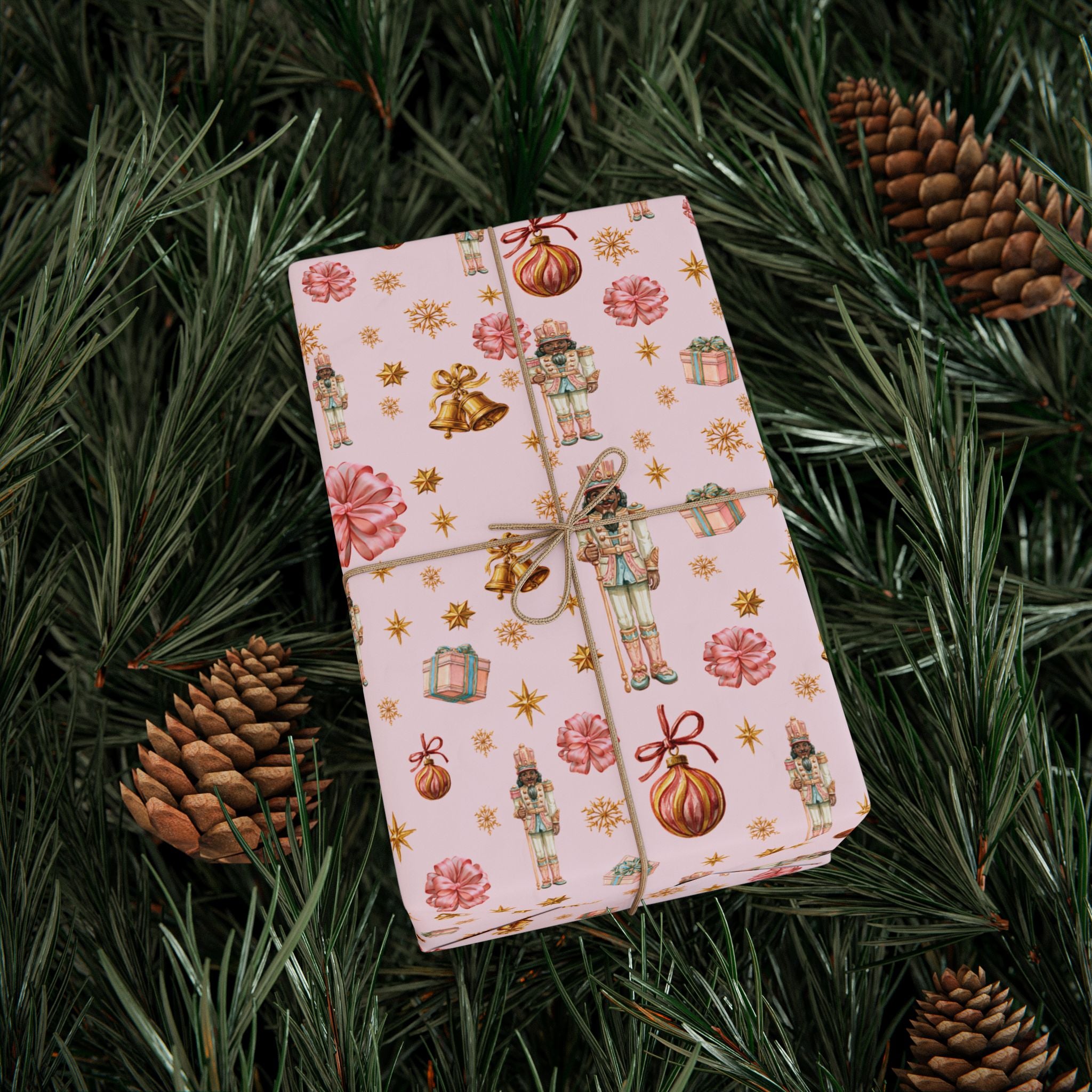 Pink Sugar Plum Nutcracker Gift Wrap