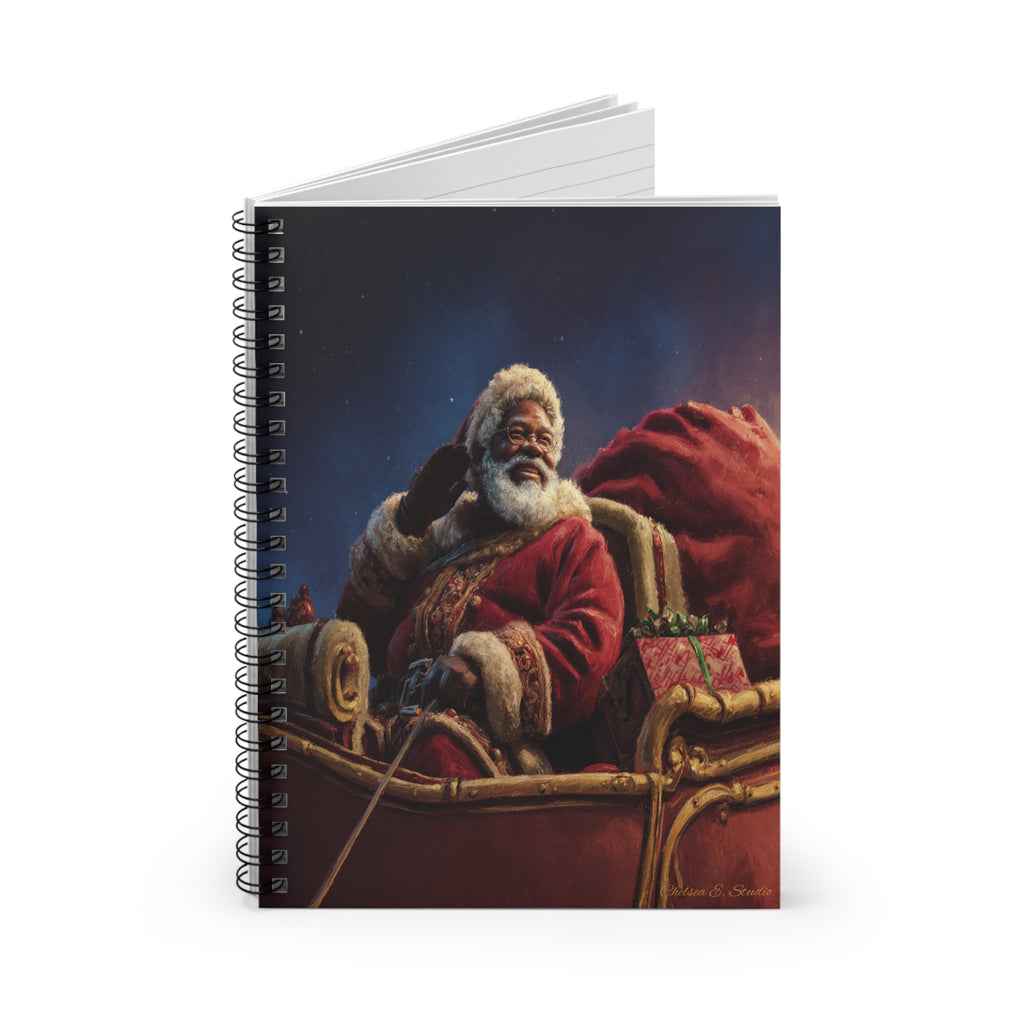 Santa Claus Sleigh Spiral Notebook