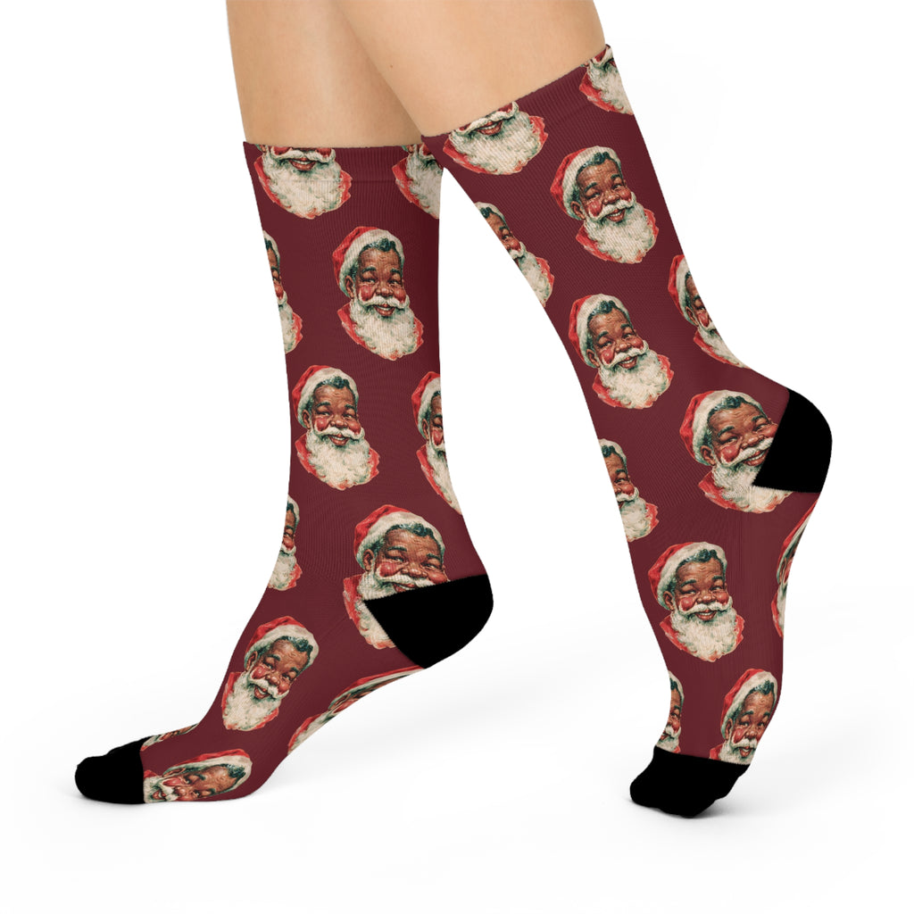 Copy of Santa Face Crew Socks — Retro Christmas Holiday Socks