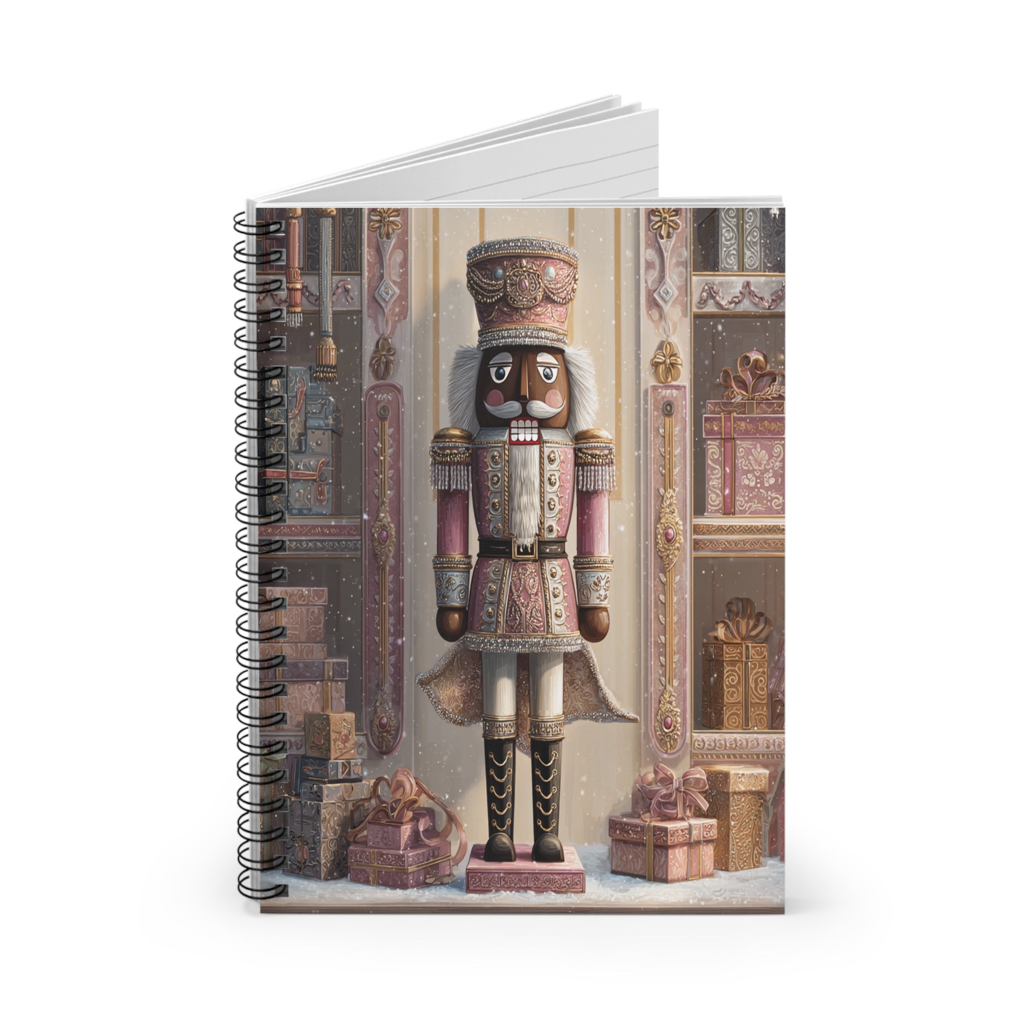 Nutcracker Holiday Spiral Notebook — Festive Christmas Journal (Ruled)