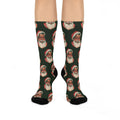 Santa Face Crew Socks — Retro Christmas Holiday Socks