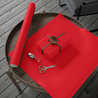 Christmas Wrapping Paper featuring solid cheer red gift wrap made to coordinate with holiday decorations.