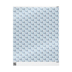 Christmas Wrapping Paper featuring blue angel artwork with soft winter holiday accents.