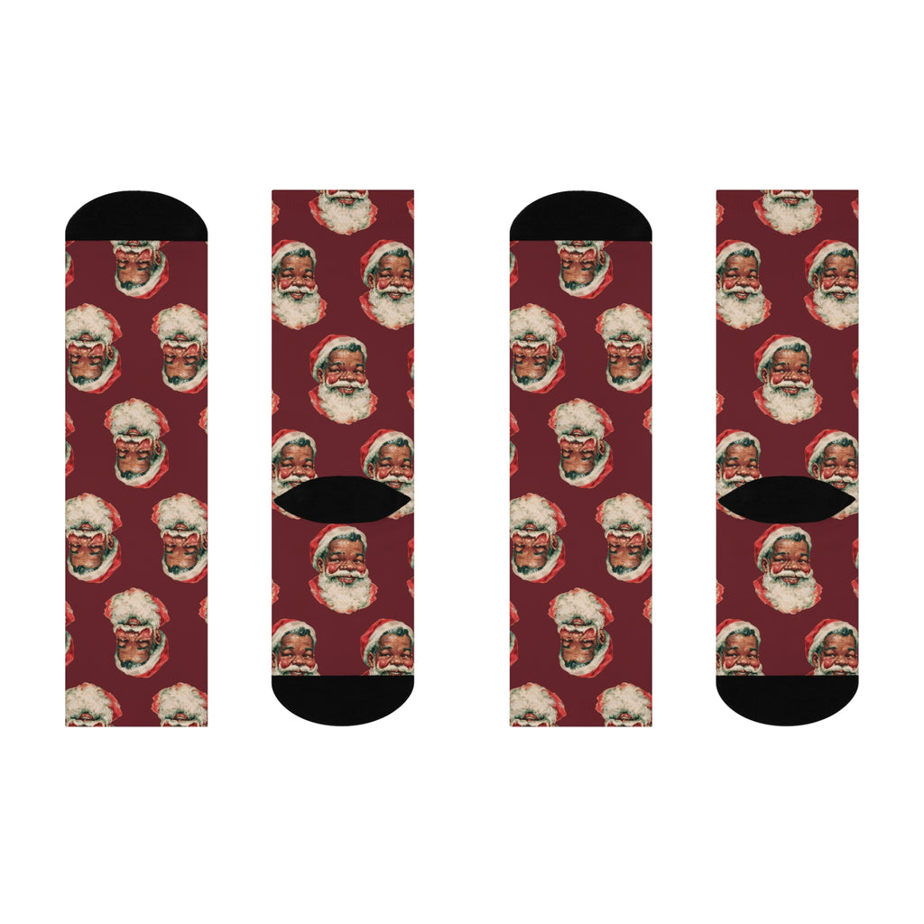 Copy of Santa Face Crew Socks — Retro Christmas Holiday Socks