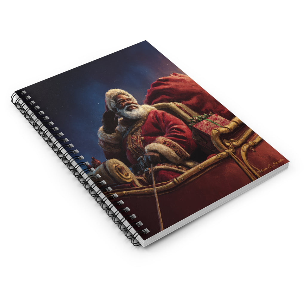 Santa Claus Sleigh Spiral Notebook