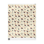 Christmas Wrapping Paper featuring classic St. Nicholas, presents, ornaments and snowflakes.