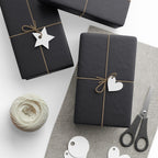 Christmas Wrapping Paper featuring solid midnight blue gift wrap made to coordinate with holiday decorations.