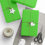 Christmas Wrapping Paper featuring solid holiday meanie green gift wrap made to coordinate with holiday decorations.