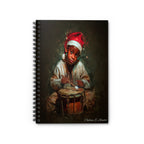 Christmas Spiral Notebook featuring a young Black drummer boy celebrating the Christmas story.