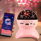 Christmas Light Projector featuring a star projector and Bluetooth speaker for cozy holiday lighting.