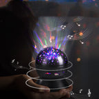 Christmas Light Projector featuring a star projector and Bluetooth speaker for cozy holiday lighting.