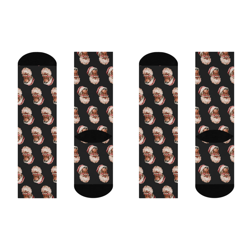 Copy of Copy of Santa Face Crew Socks — Festive Christmas Holiday Socks with Classic Santa Pattern