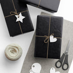 Christmas Wrapping Paper featuring solid midnight blue gift wrap made to coordinate with holiday decorations.