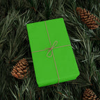 Christmas Wrapping Paper featuring solid holiday meanie green gift wrap made to coordinate with holiday decorations.