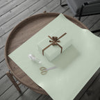 Christmas Wrapping Paper featuring solid mint green gift wrap made to coordinate with holiday decorations.
