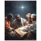Christmas Poster featuring Christian Christmas artwork celebrating Jesus and the meaning of the season.