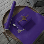 Christmas Wrapping Paper featuring solid nutcracker purple gift wrap made to coordinate with holiday decorations.