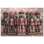 Christmas Poster featuring colorful toy soldiers and nutcracker-inspired Christmas details.