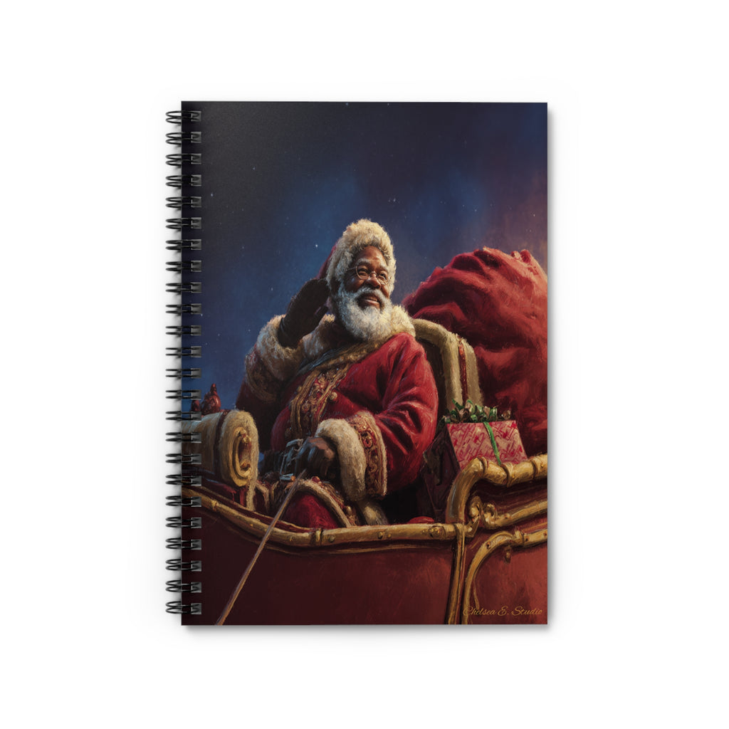 Santa Claus Sleigh Spiral Notebook