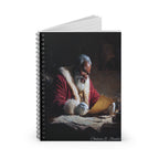 Christmas Spiral Notebook featuring Black Santa making his Christmas list in classic holiday artwork.