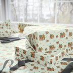 Christmas Wrapping Paper featuring vintage gospel carolers singing in a festive Christmas scene.