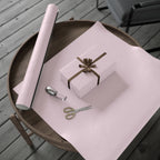 Christmas Wrapping Paper featuring solid nutcracker blush pink gift wrap made to coordinate with holiday decorations.