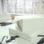 Christmas Wrapping Paper featuring solid mint green gift wrap made to coordinate with holiday decorations.