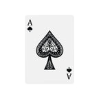 Christmas Playing Cards featuring Black Santa making his Christmas list in classic holiday artwork.