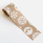 Snowflake Christmas Ornament featuring decorative Christmas ribbon for wrapping gifts, trees and holiday decor.