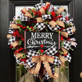 Christmas Wreath featuring a plaid Christmas wreath for classic holiday decor.