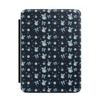 Kindle Case featuring blue angels, ornaments, bows and stars on a deep midnight background.