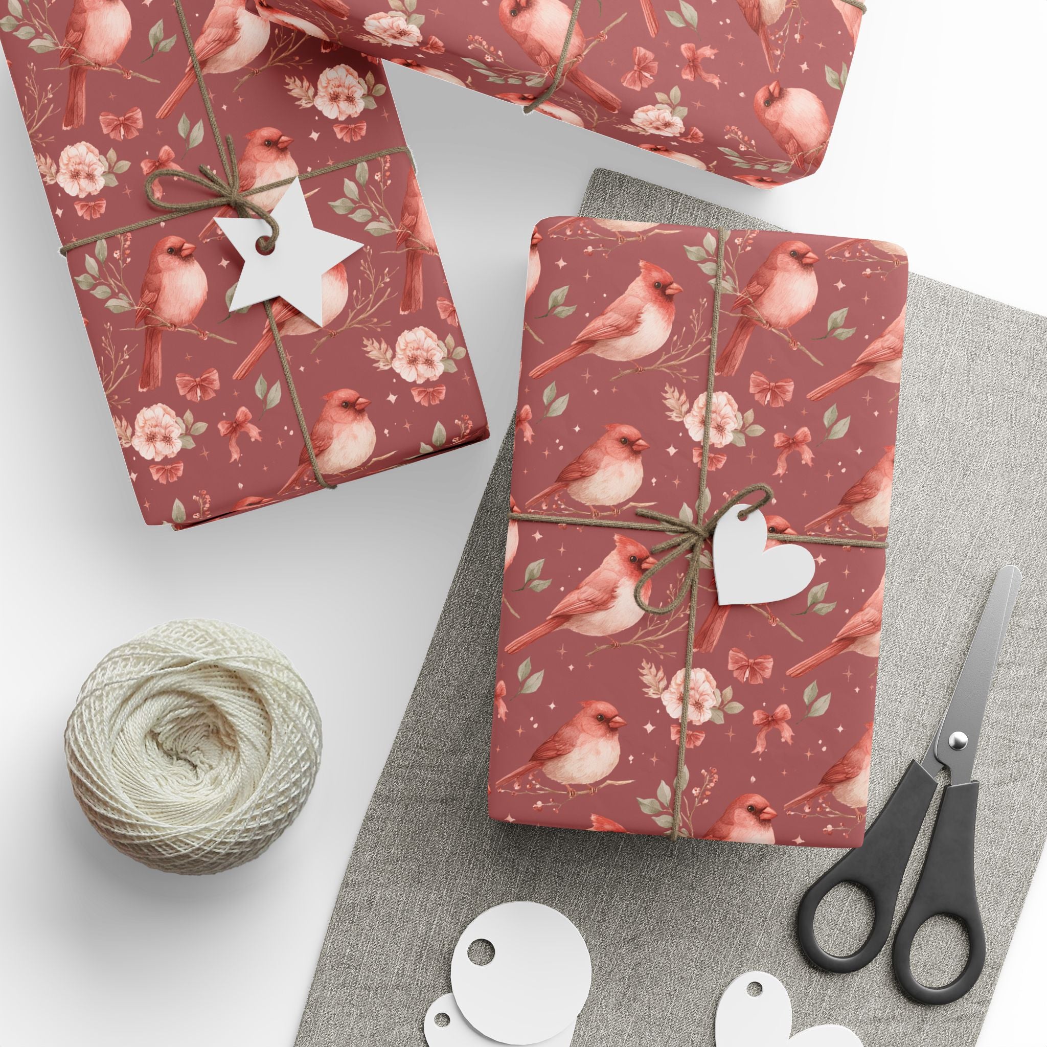 Cardinal Cheer Gift Wrap