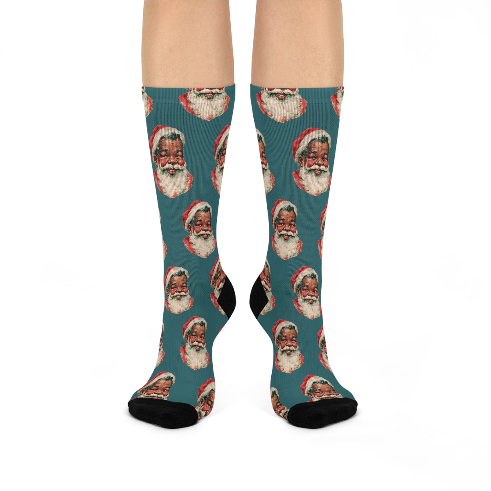 Copy of Santa Face Crew Socks — Retro Christmas Holiday Socks