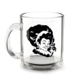 Christmas Mug featuring Mrs. Claus in a cozy, festive Christmas scene.