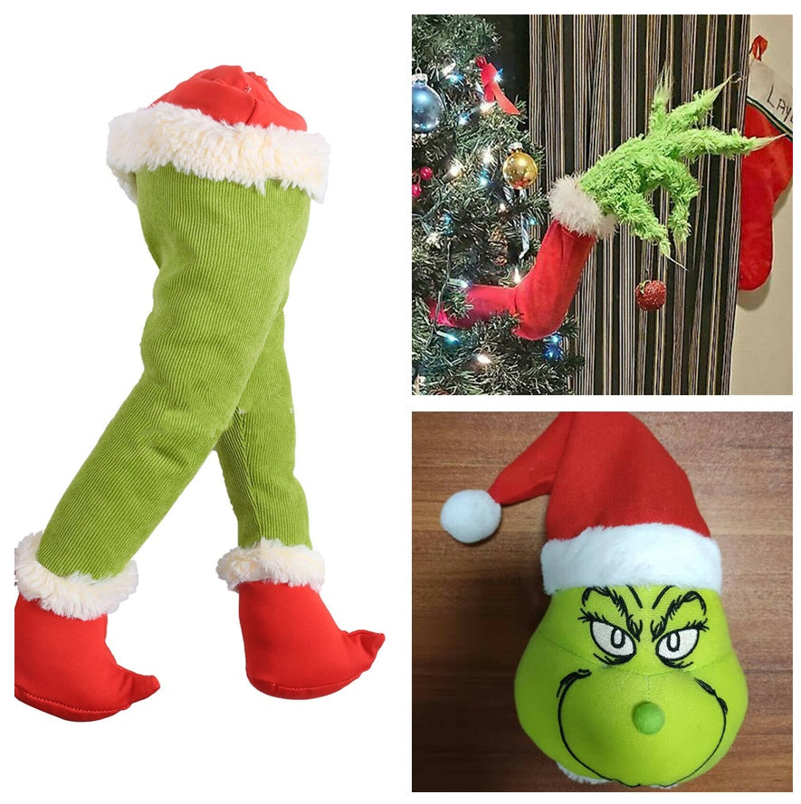Christmas Ornament featuring a green holiday Meanie Christmas tree set with playful seasonal style.
