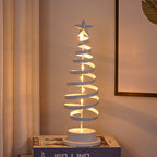 Christmas Lights featuring an LED tabletop spiral Christmas tree lamp.