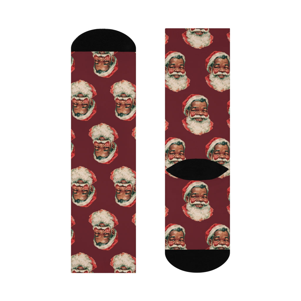 Copy of Santa Face Crew Socks — Retro Christmas Holiday Socks