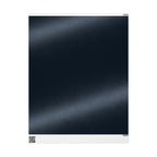 Christmas Wrapping Paper featuring blue angels, ornaments, bows and stars on a deep midnight background.