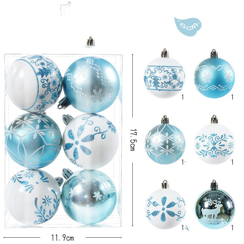Christmas Decor featuring a festive set of Christmas ornaments for tree decorating.