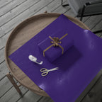 Christmas Wrapping Paper featuring solid nutcracker purple gift wrap made to coordinate with holiday decorations.