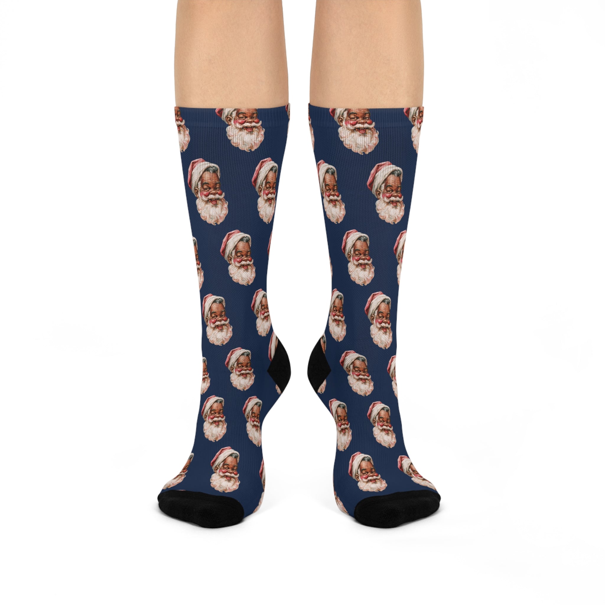 Copy of Santa Face Crew Socks — Festive Christmas Holiday Socks with Classic Santa Pattern