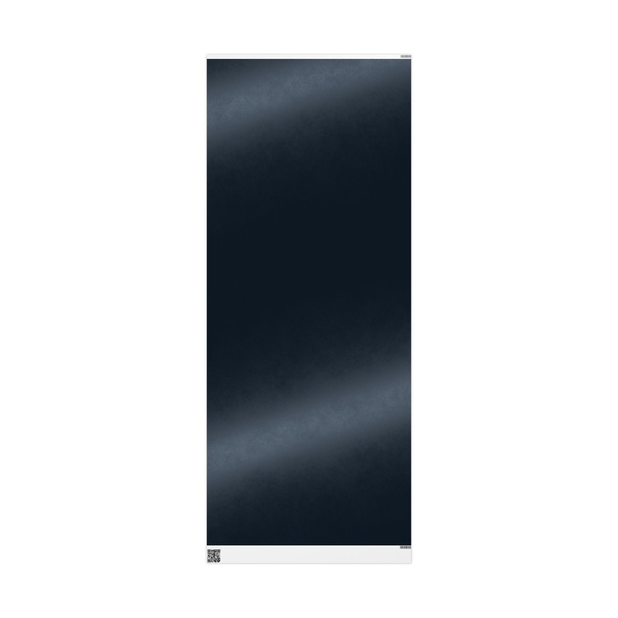 Christmas Wrapping Paper featuring blue angels, ornaments, bows and stars on a deep midnight background.